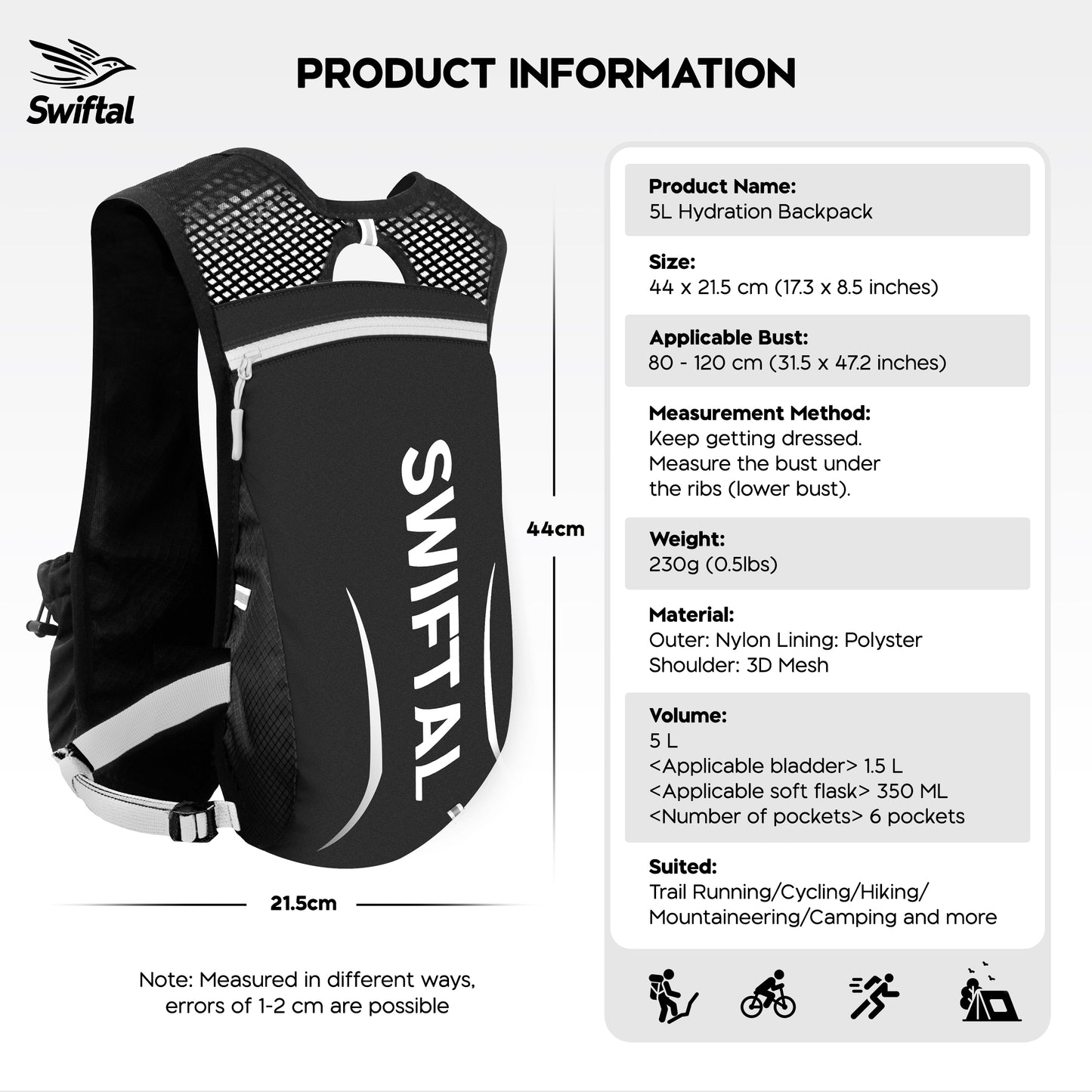 Swiftal Lightweight Running Vest
