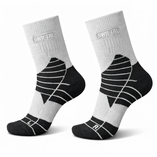 Swiftal Anti-blister Running Sock - Mid Crew - Grey