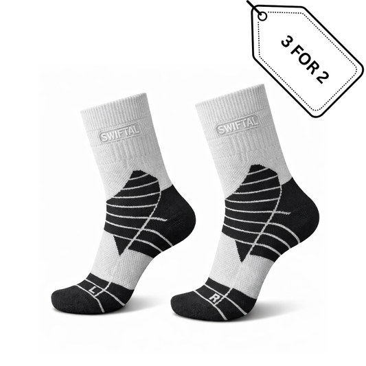 Swiftal Anti-blister Running Sock - Mid Crew - Grey